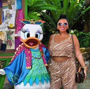 Linen zebra top & bottom